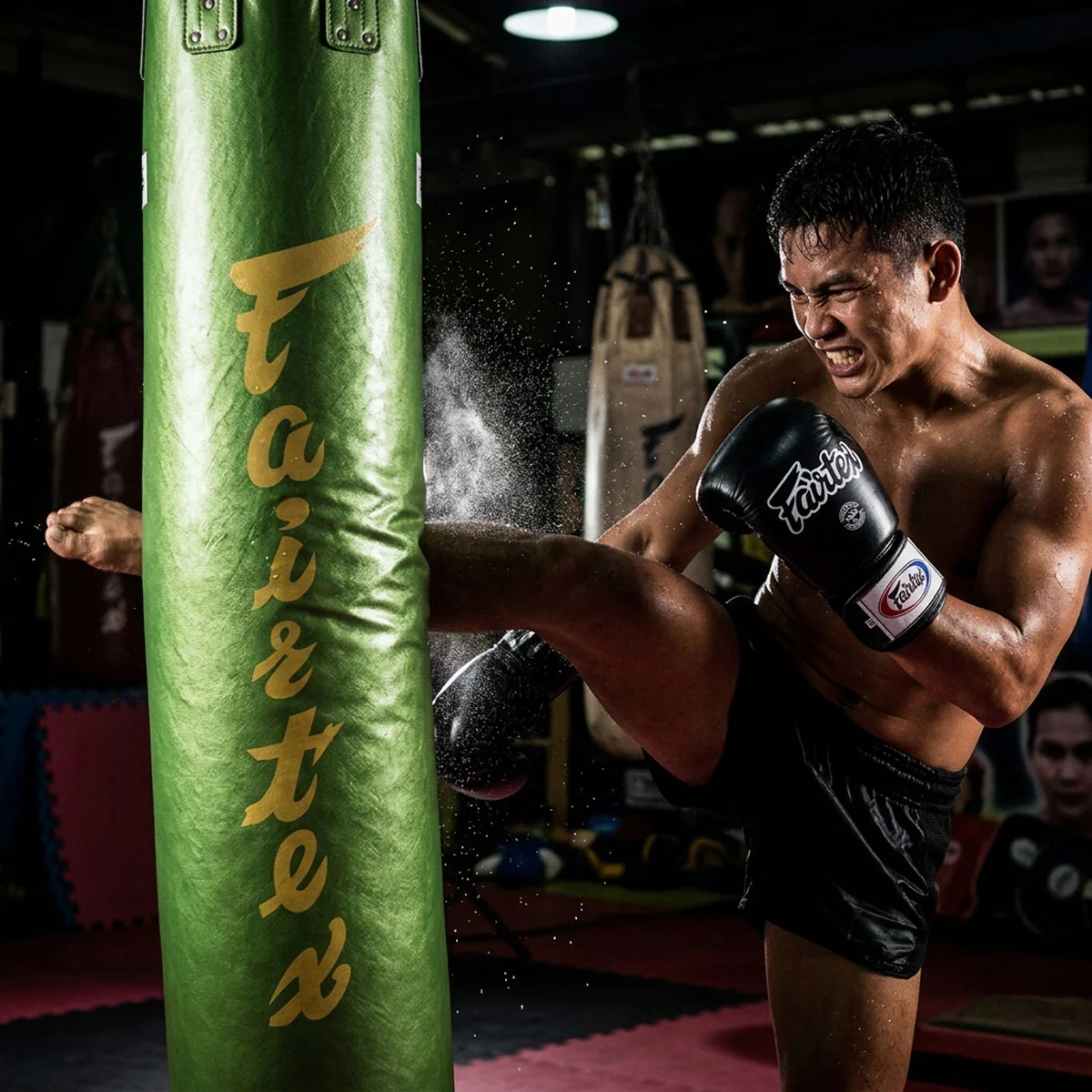 Bag Fairtex HB6 Python Green Print 40 kg 180 cm Full  - Image 10
