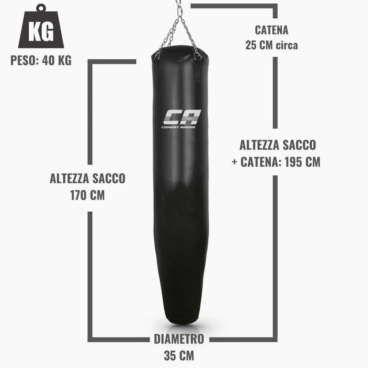 Savate bag Combat Arena 40 kg  - Image 2