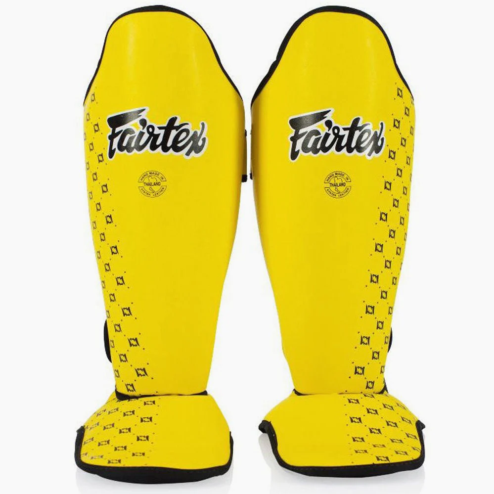 Shinguards Fairtex Competition SP5 with footrests Yellow 