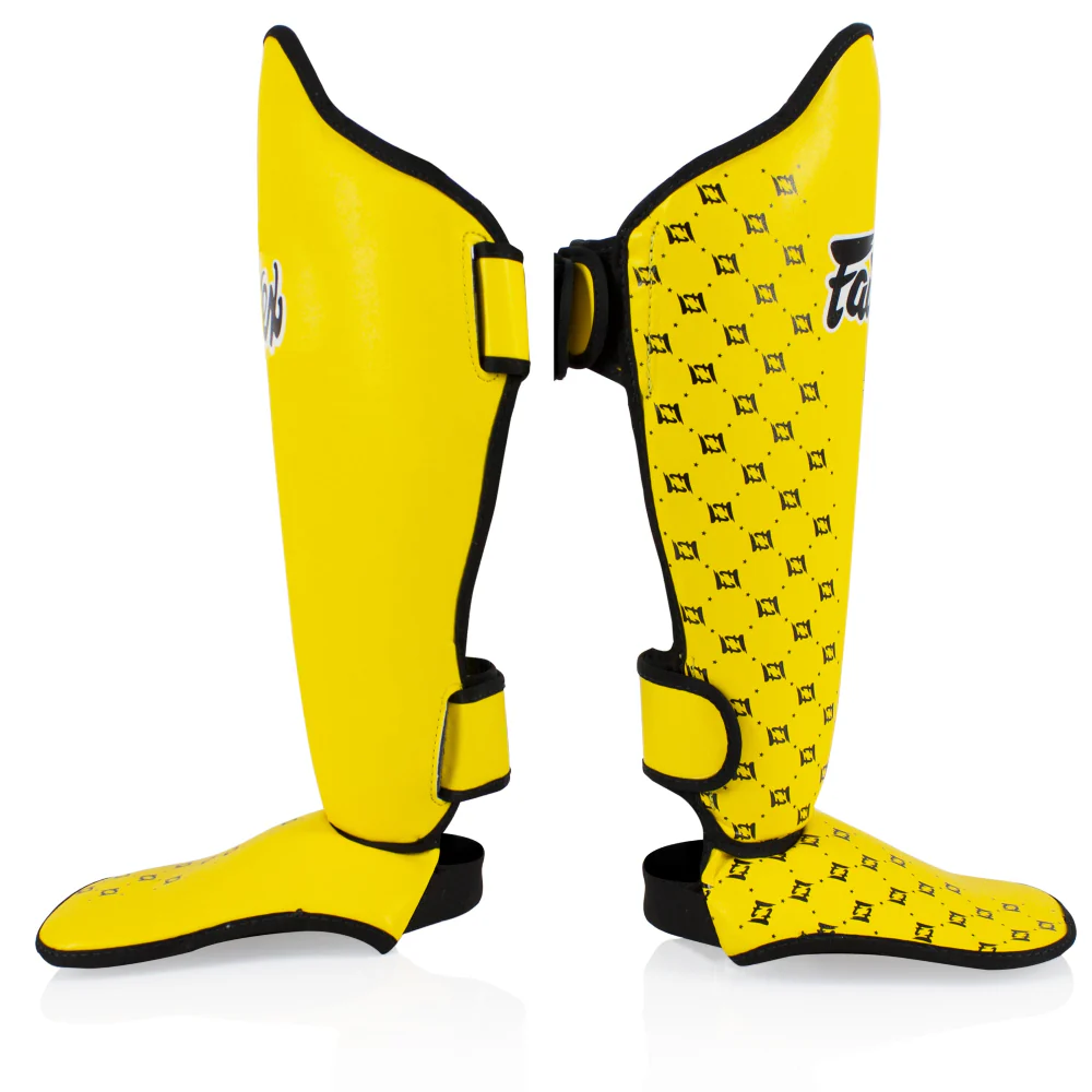Shinguards Fairtex Competition SP5 with footrests Yellow  - Image 3