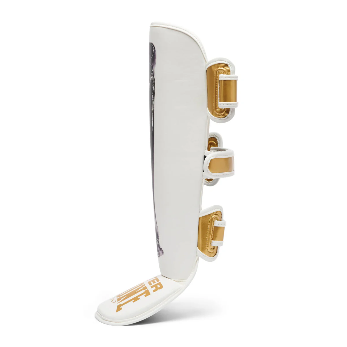 Shinguards Leone Iuter PT01IU with foot guard White  - Image 3