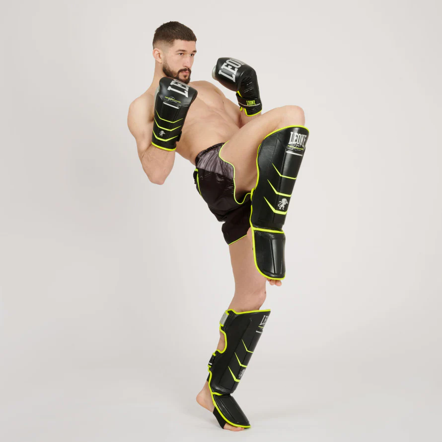 shinguards Leone Revo Fluo PT160F with foot guard  - Image 8
