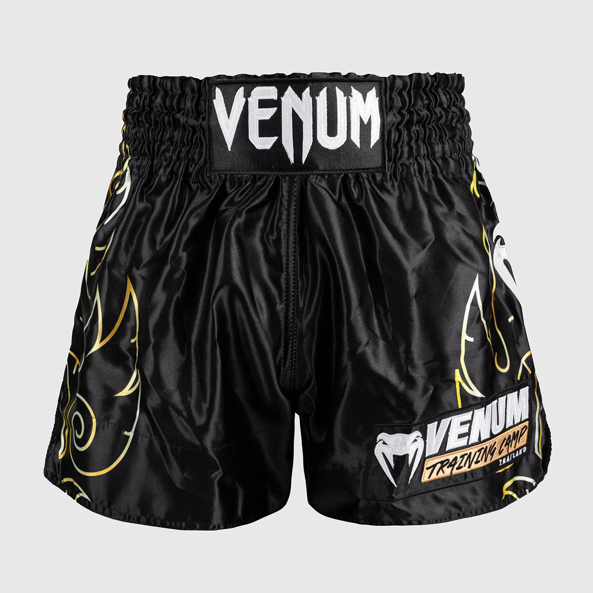 Shorts kick-thai Venum VTC Flames Black-gold 