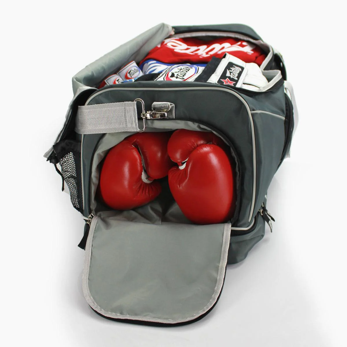 Sports bag from gym Fairtex BAG2 Gray-black  - Image 7