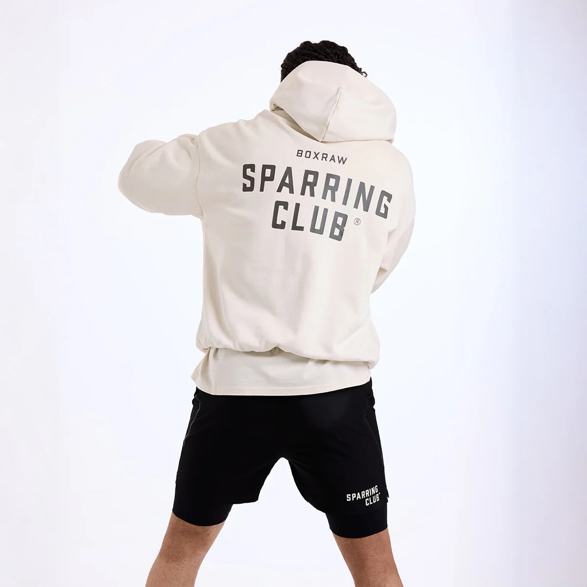Sweatshirt Boxraw Sparring Club Oversize with Beige hood  - Image 4