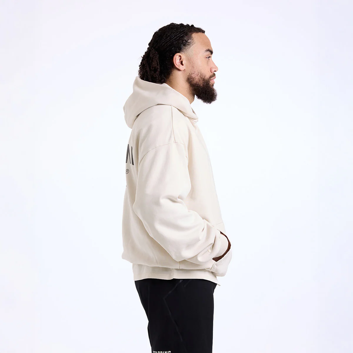 Sweatshirt Boxraw Sparring Club Oversize with Beige hood  - Image 6