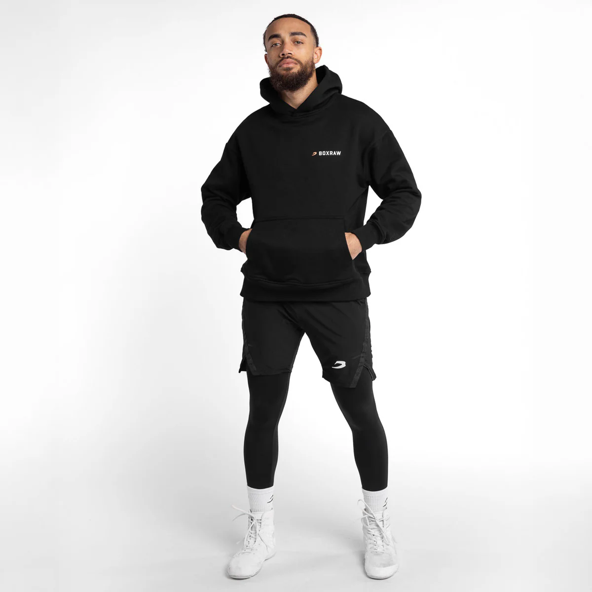 Sweatshirt Boxraw We Don't Play Boxing oversize with Black hood  - Image 6