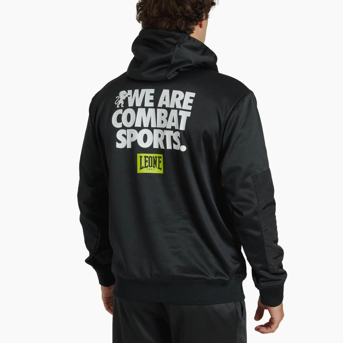 Sweatshirt Leone Logo Wacs with hood ABX127 Black  - Image 2
