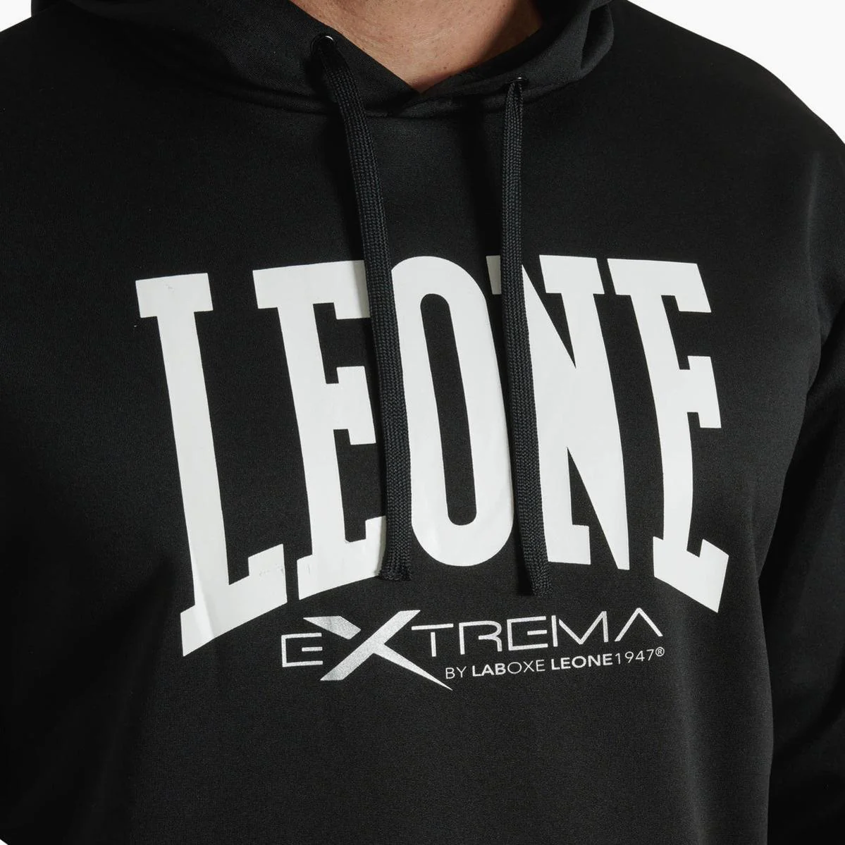 Sweatshirt Leone Logo with hood ABX119 Black  - Image 3