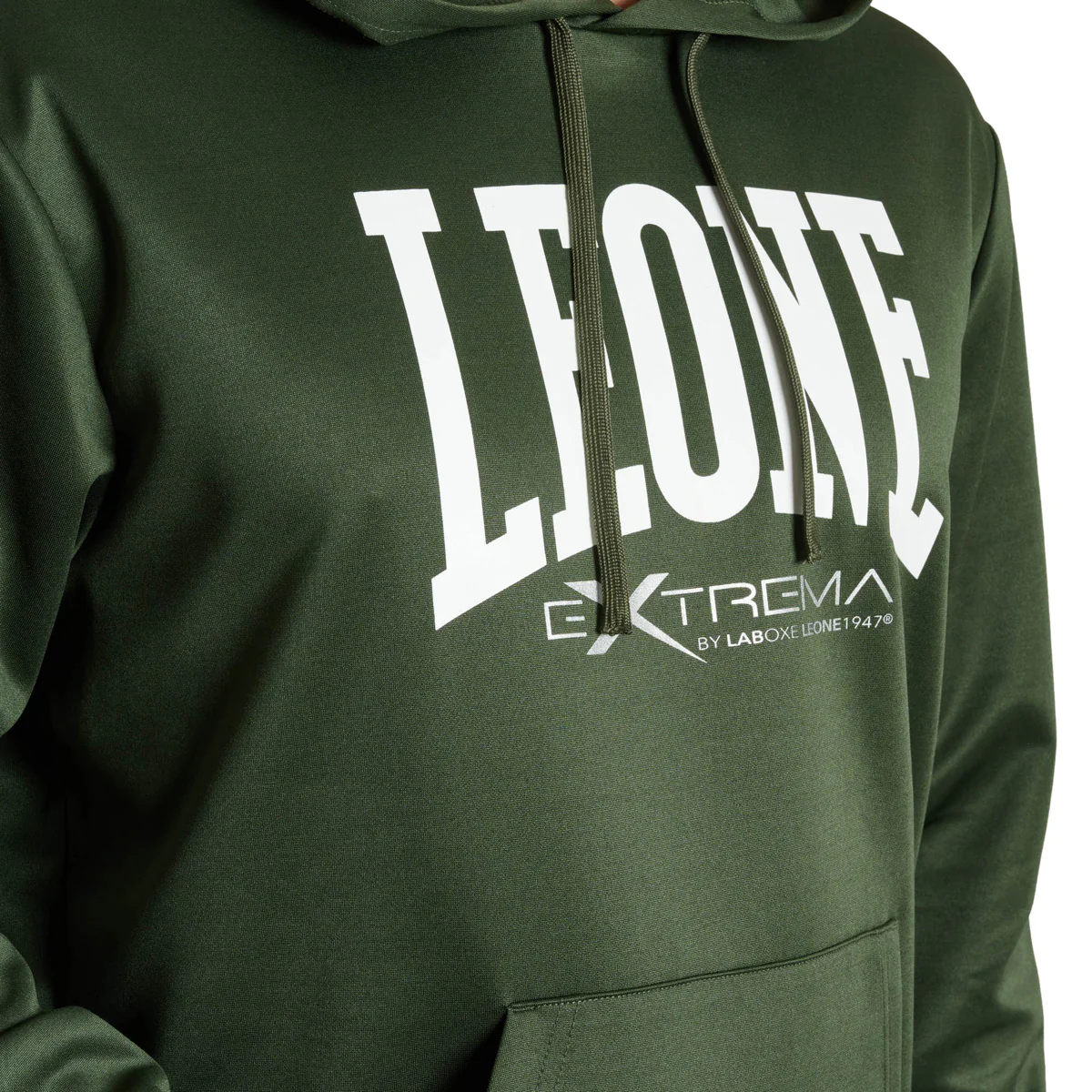 Sweatshirt Leone Logo with hood ABX119 Green  - Image 3
