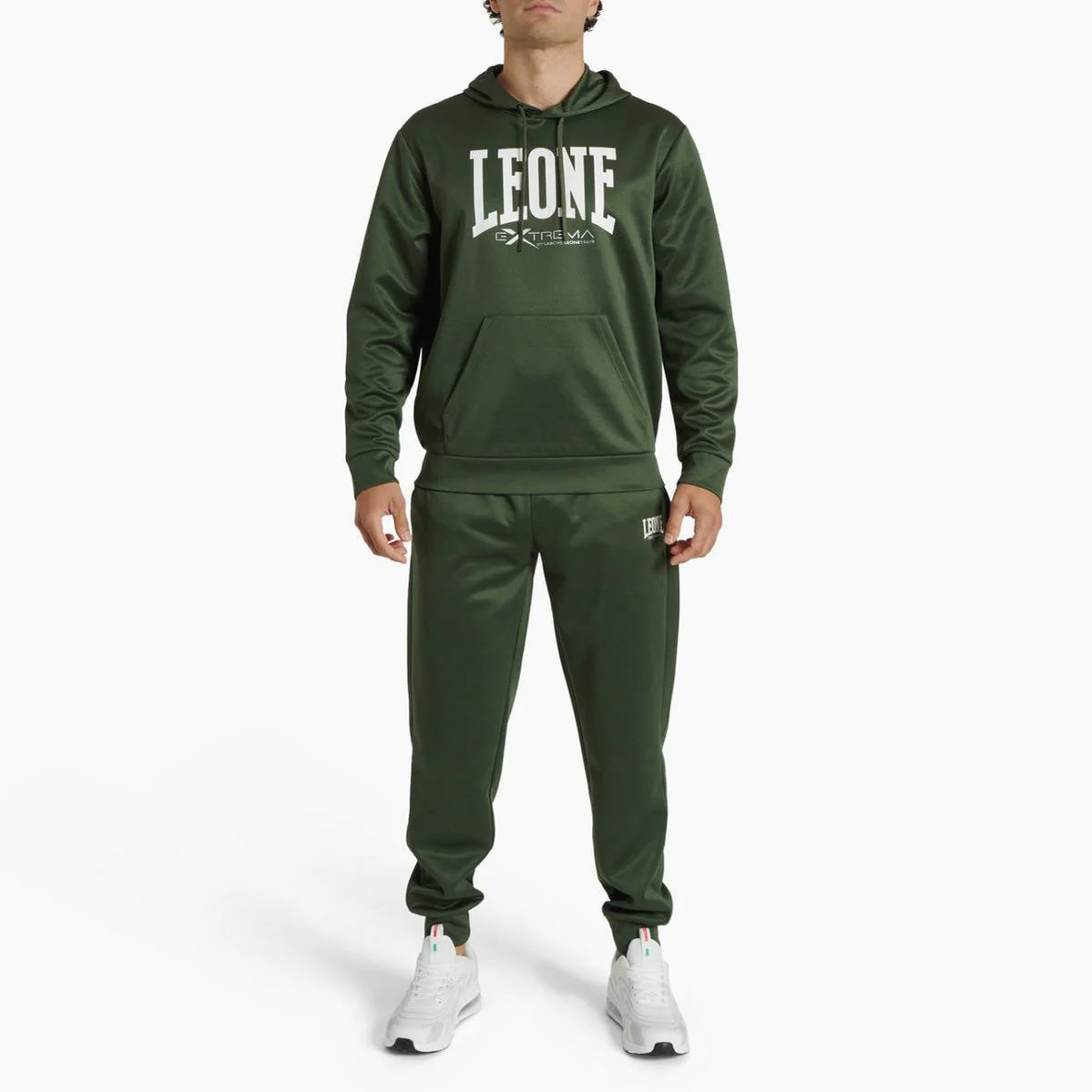 Sweatshirt Leone Logo with hood ABX119 Green  - Image 4