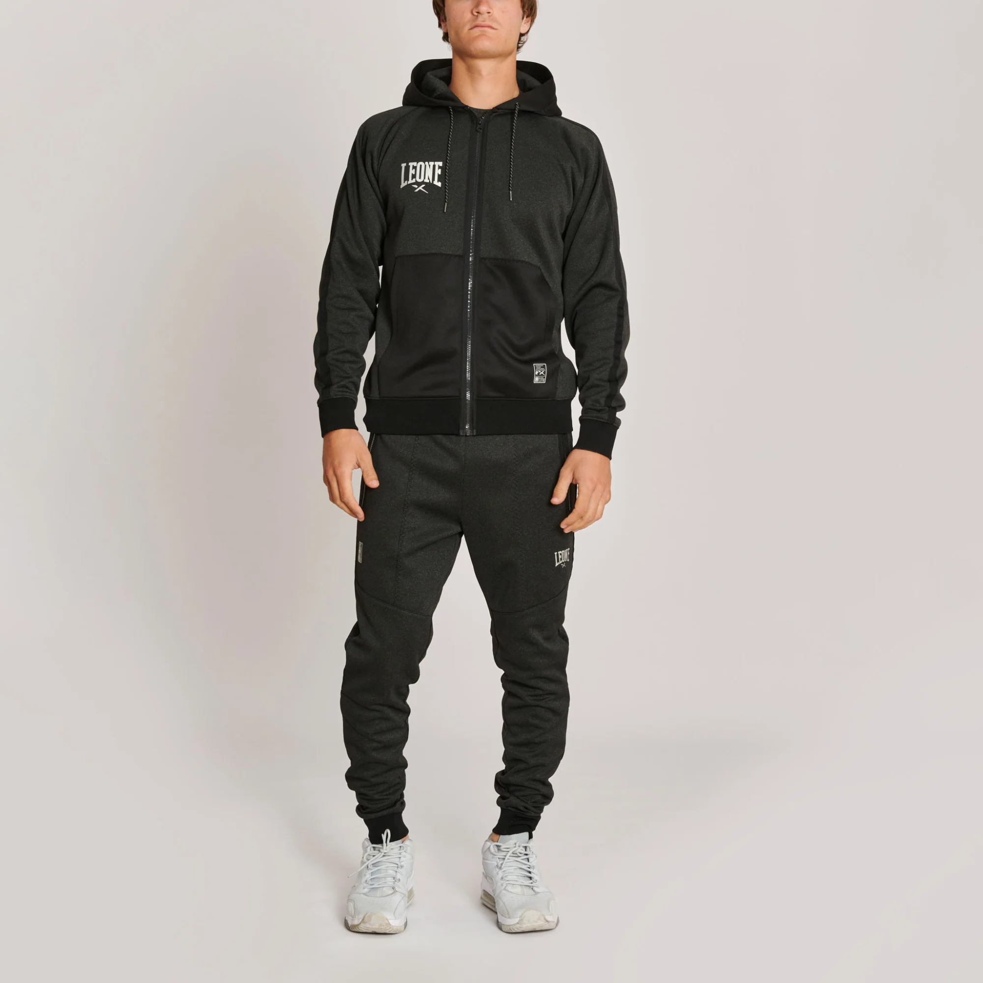 Sweatshirt Leone Melange ABX611 with hood  - Image 11