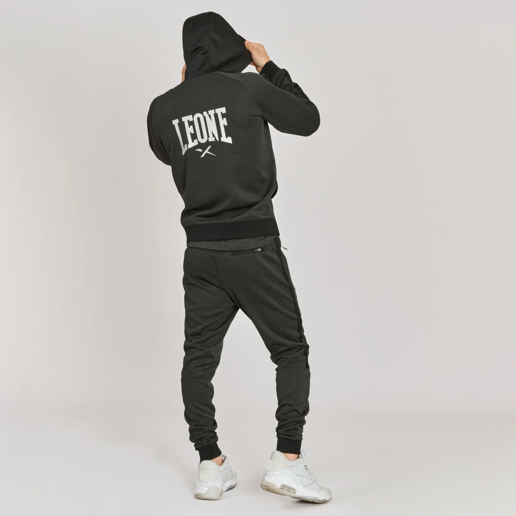 Sweatshirt Leone Melange ABX611 with hood  - Image 12