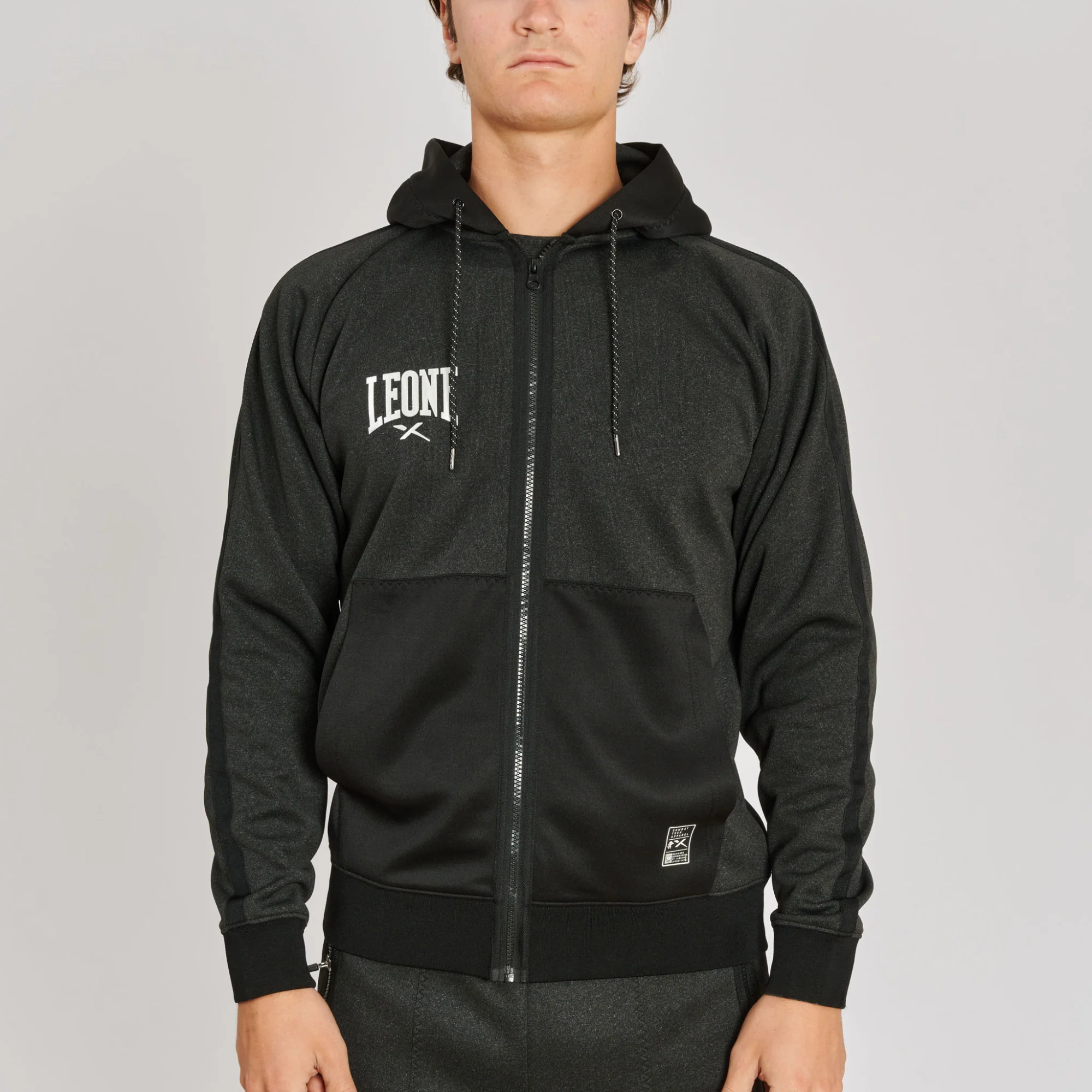 Sweatshirt Leone Melange ABX611 with hood  - Image 13