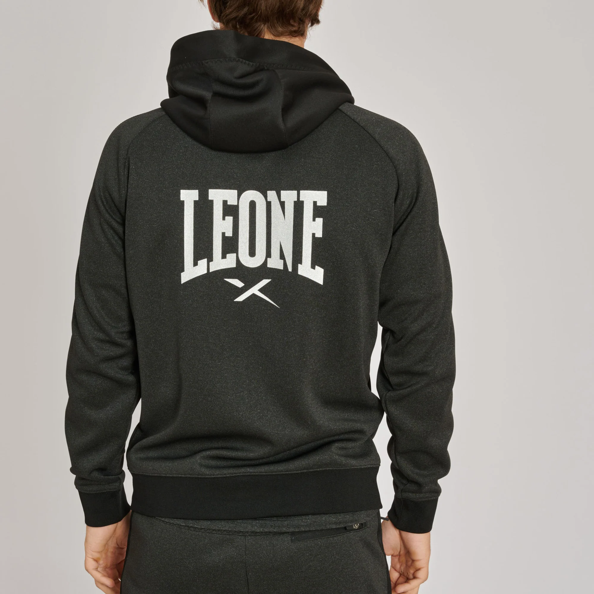 Sweatshirt Leone Melange ABX611 with hood  - Image 14