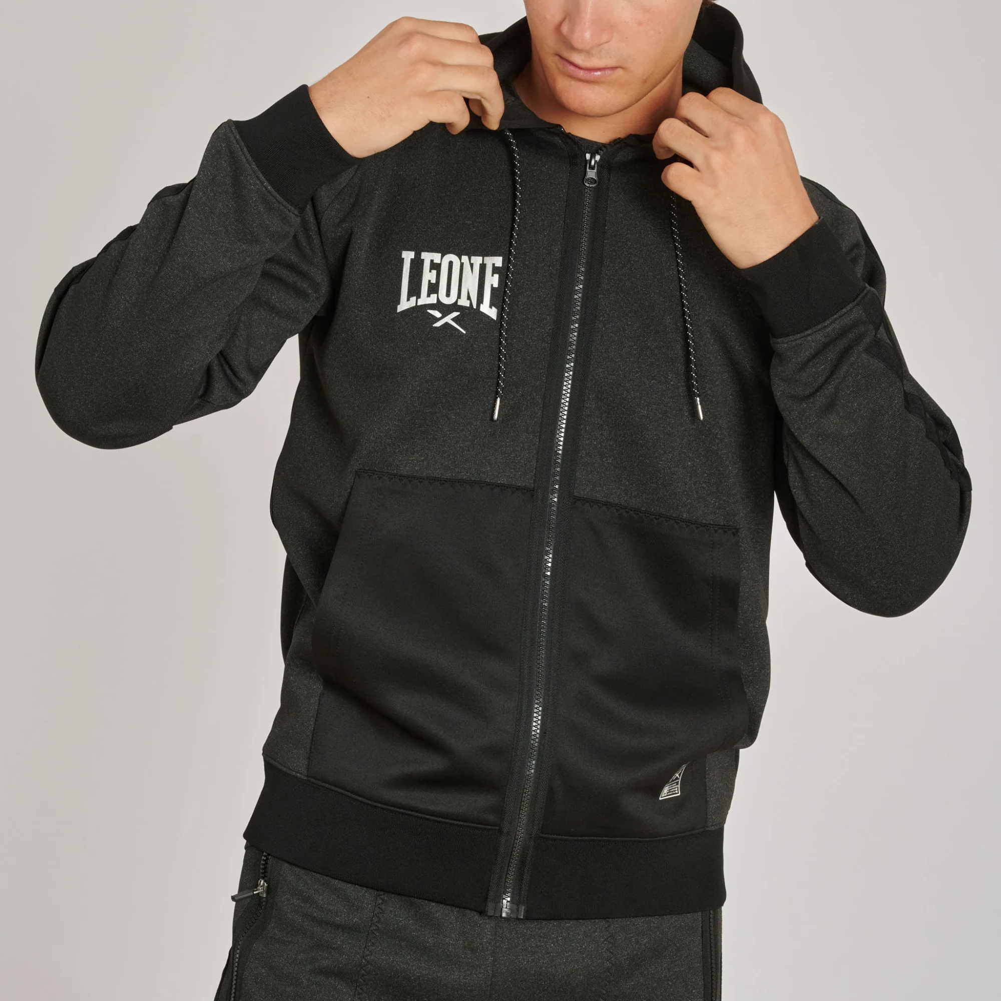 Sweatshirt Leone Melange ABX611 with hood  - Image 15