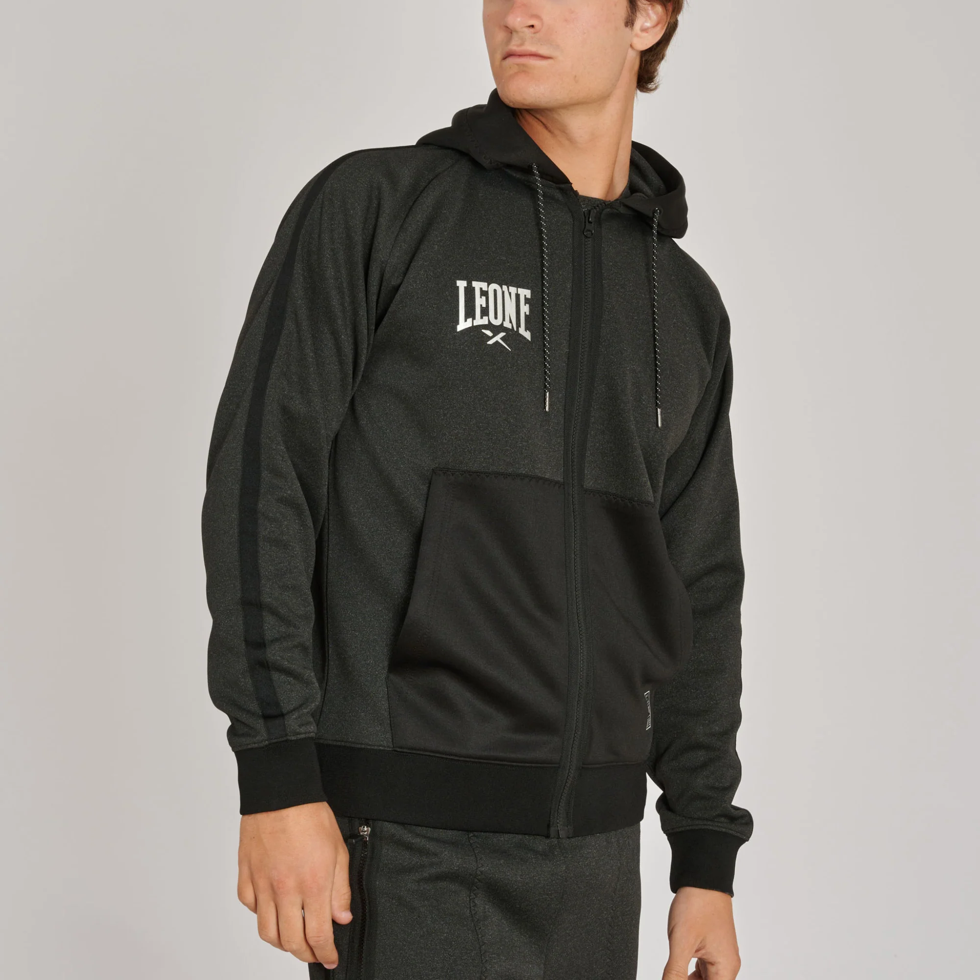 Sweatshirt Leone Melange ABX611 with hood  - Image 17