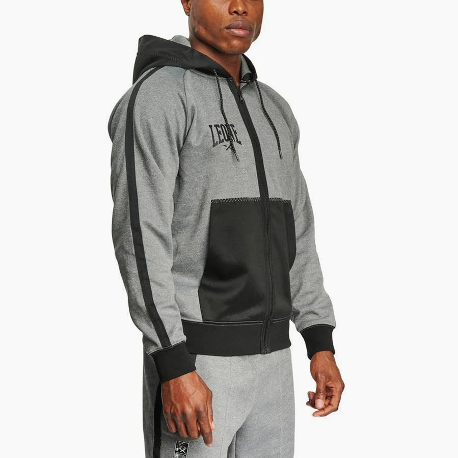 Sweatshirt Leone Melange ABX611 with hood  - Image 3