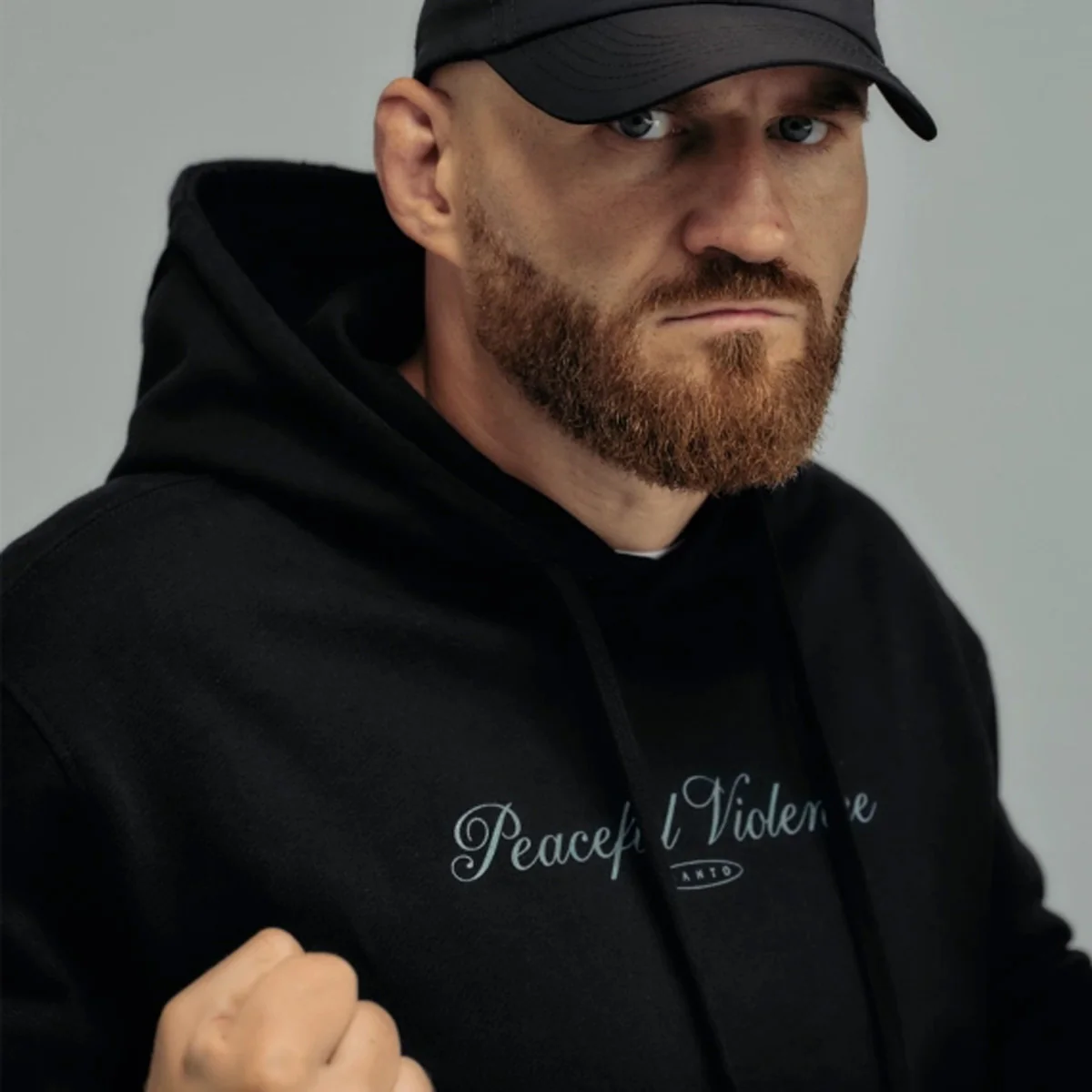 Sweatshirt Manto Peaceful Violence with Black hood  - Image 3