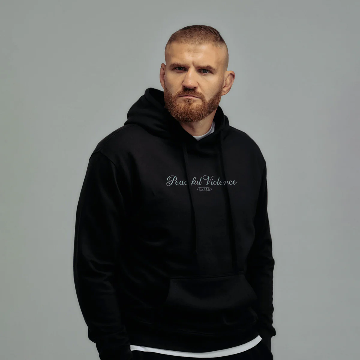Sweatshirt Manto Peaceful Violence with Black hood  - Image 4
