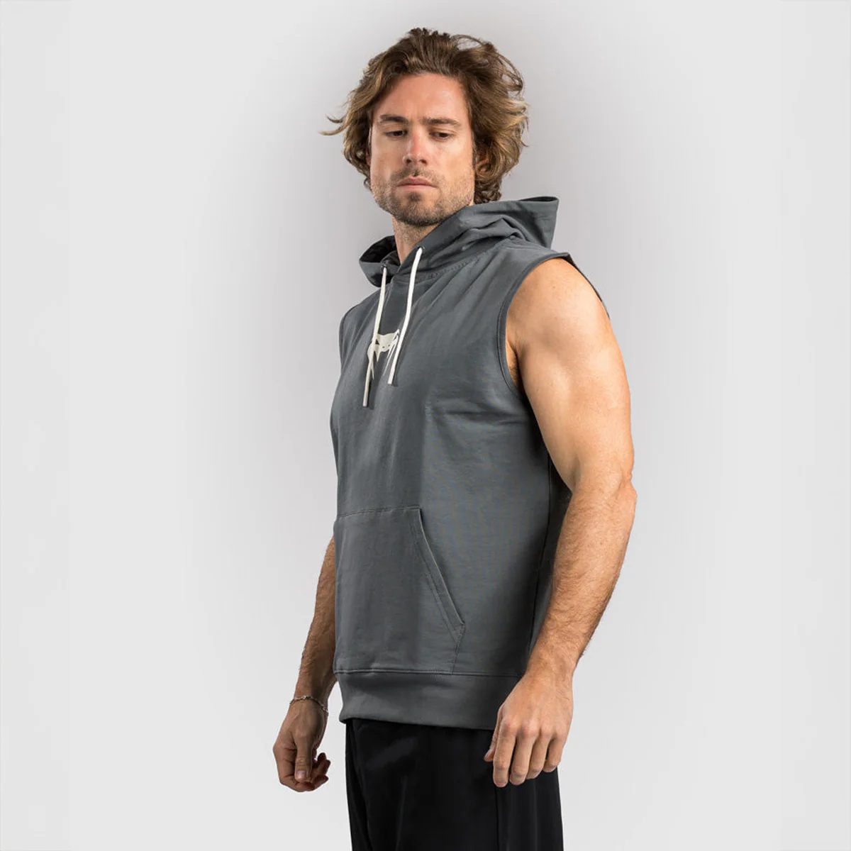 Sweatshirt sleeveless Venum Sparring with Gray Hood  - Image 3