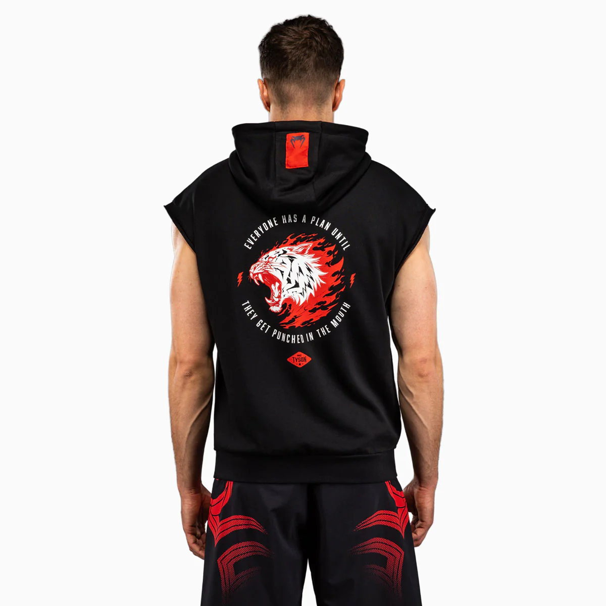 Sweatshirt sleeveless Venum x Mike Tyson Tiger with hood Black 