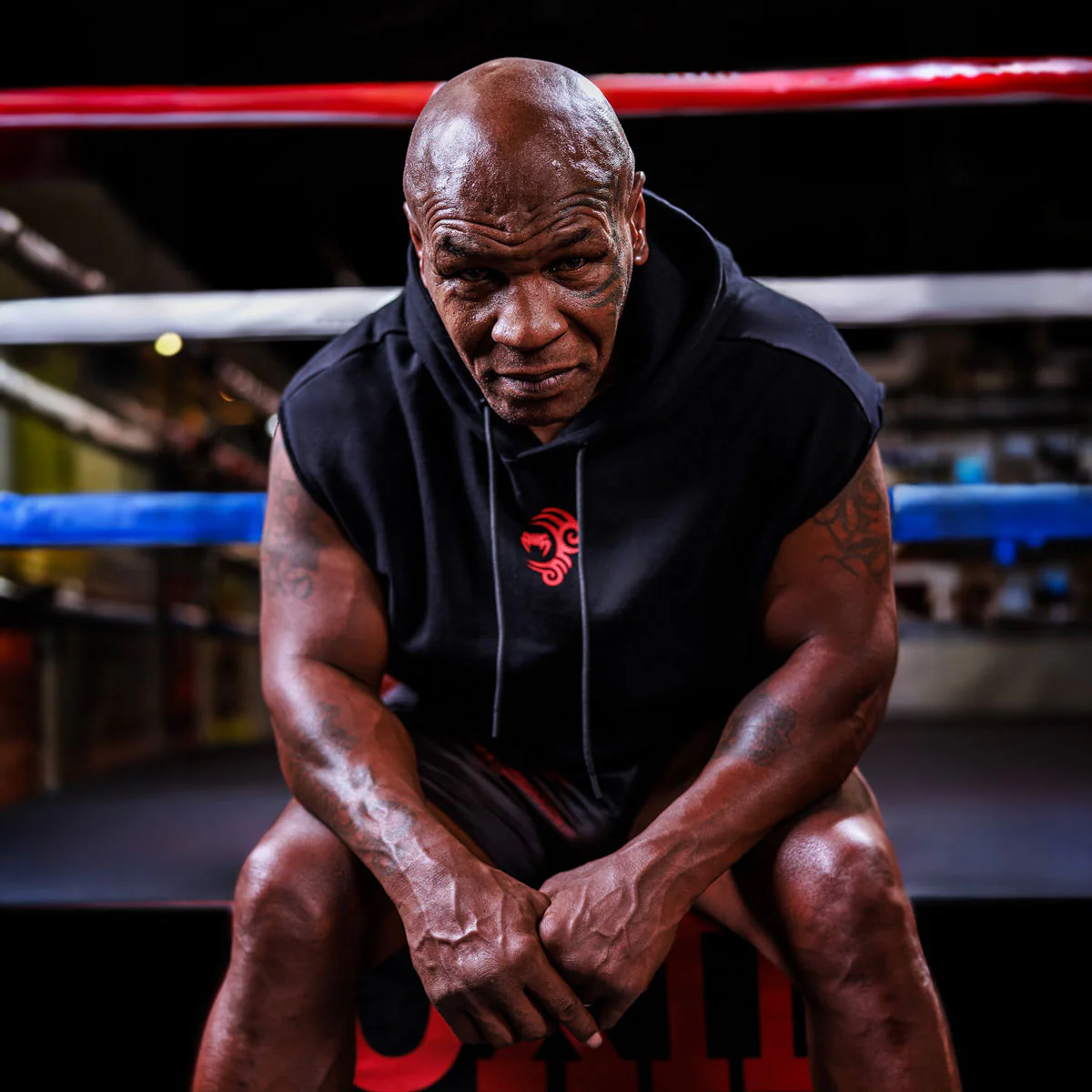 Sweatshirt sleeveless Venum x Mike Tyson Tiger with hood Black  - Image 6