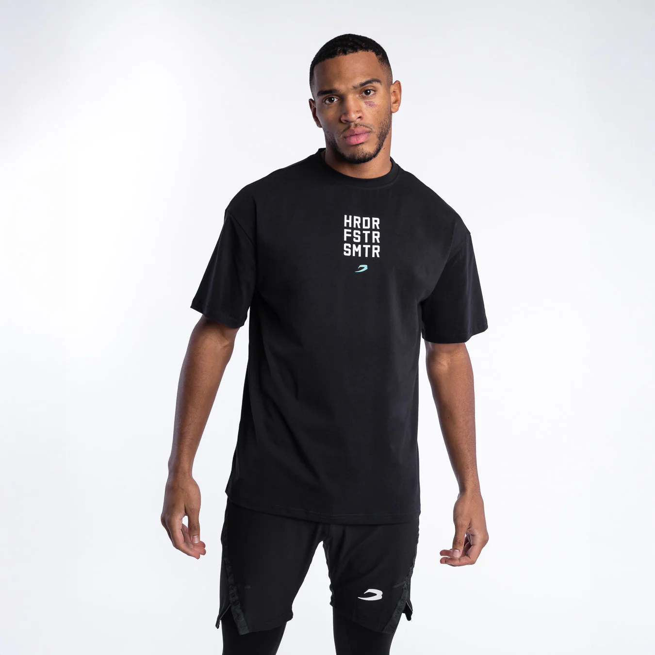 T-shirt Boxraw HRDR FSTR SMTR Oversize Black  - Image 2
