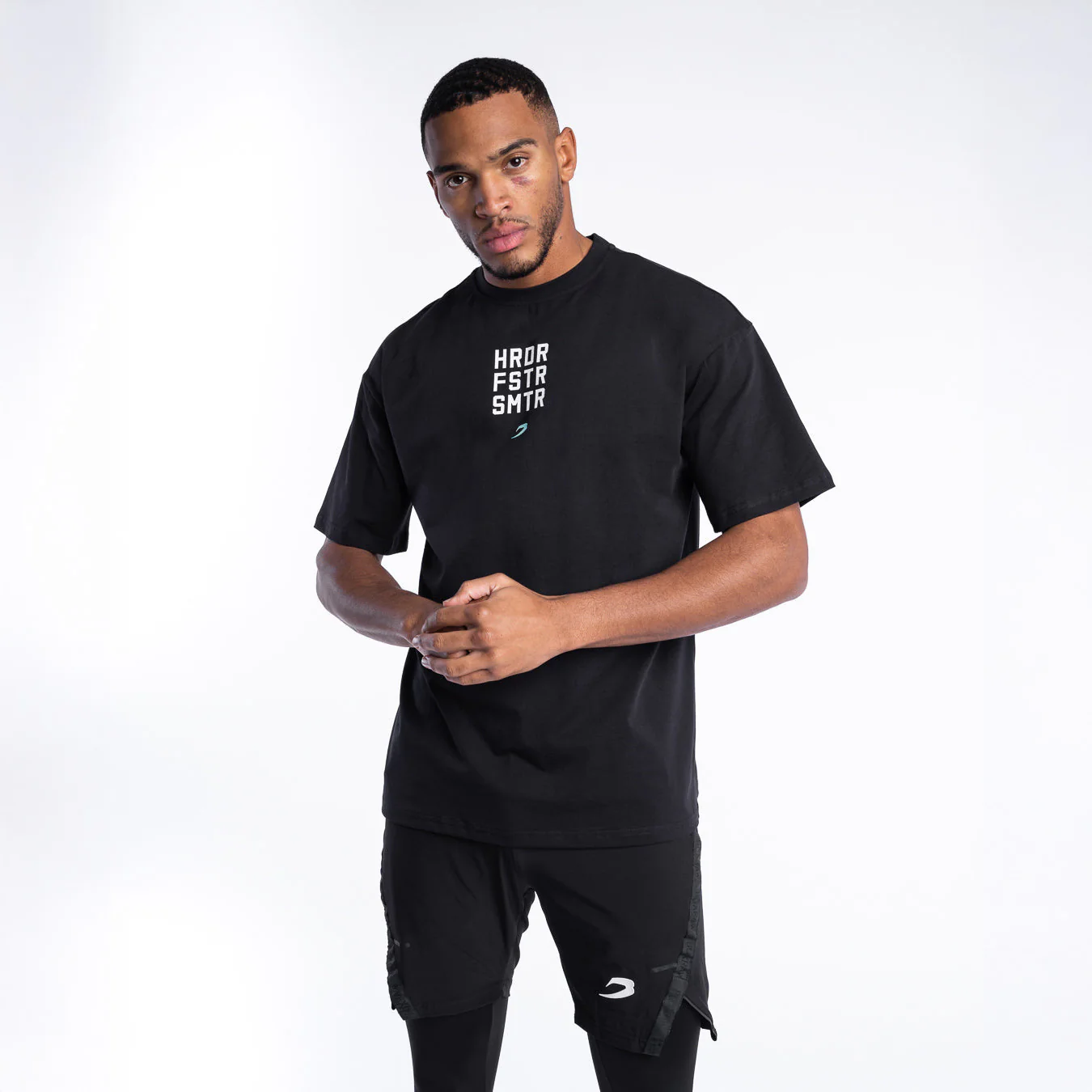 T-shirt Boxraw HRDR FSTR SMTR Oversize Black  - Image 3