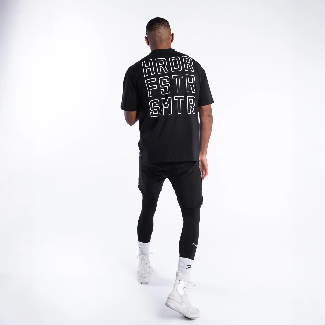 T-shirt Boxraw HRDR FSTR SMTR Oversize Black  - Image 4