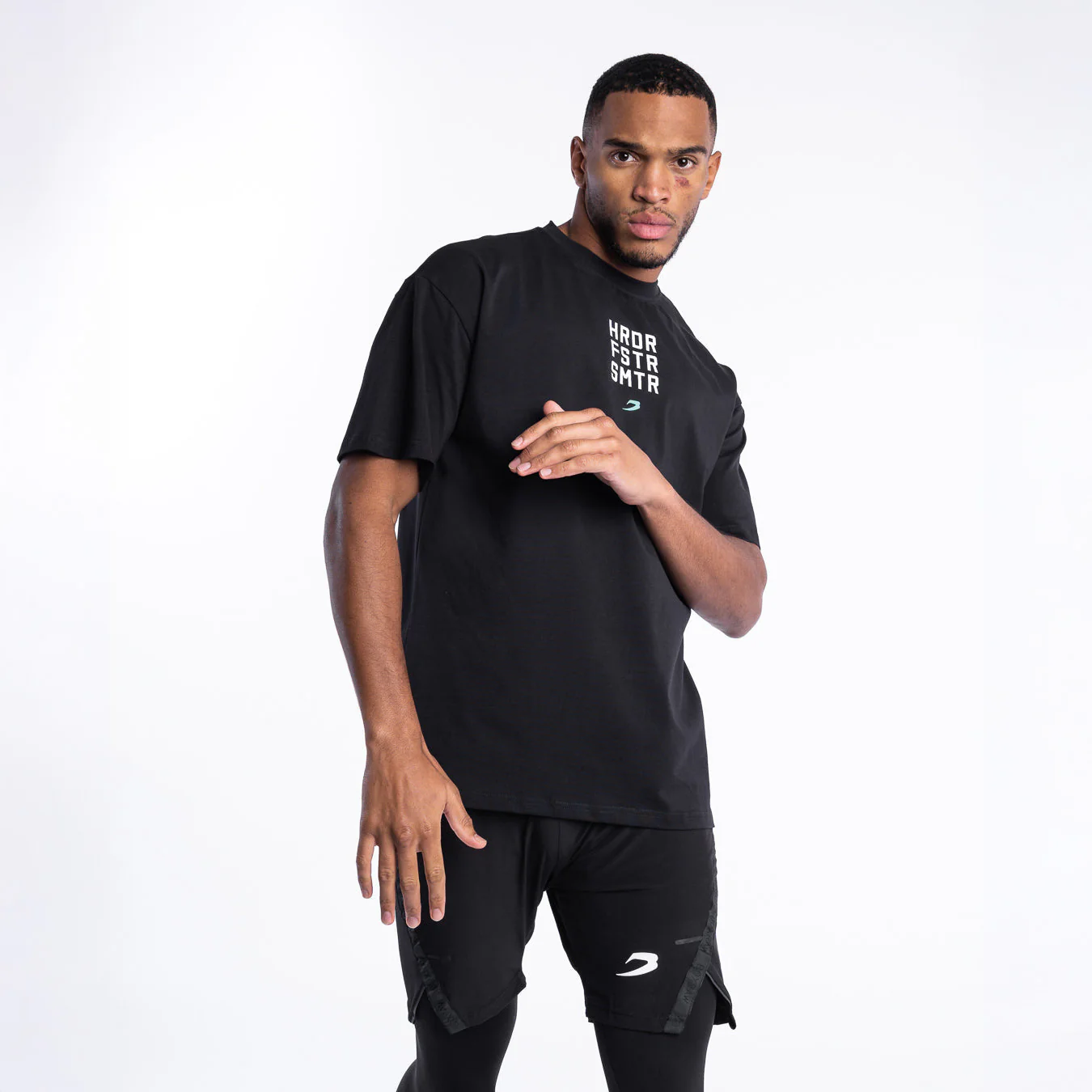 T-shirt Boxraw HRDR FSTR SMTR Oversize Black  - Image 5