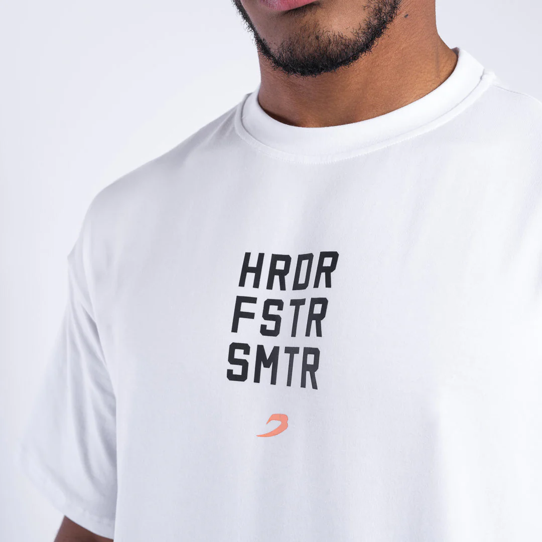 T-shirt Boxraw HRDR FSTR SMTR Oversize White  - Image 8