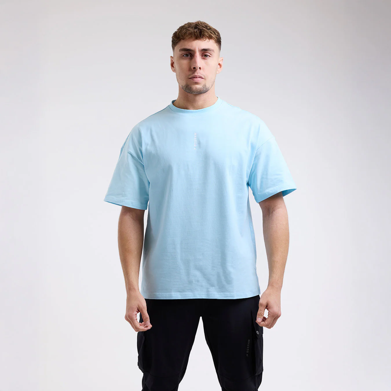 T-shirt Boxraw Lineal Oversize Blue  - Image 2