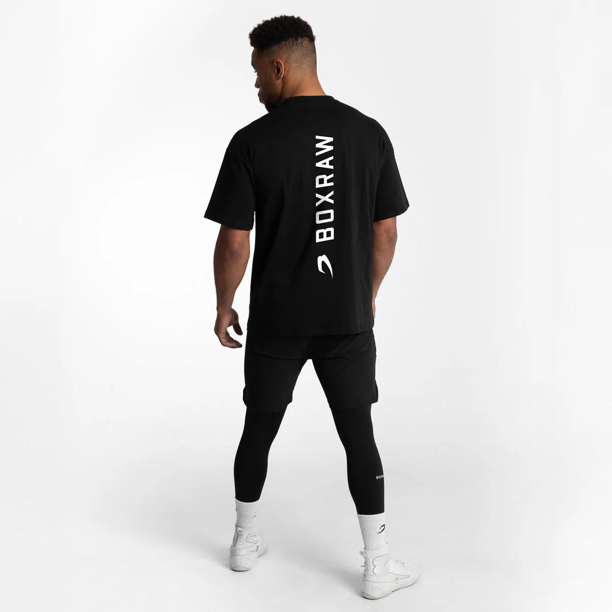 T-shirt Boxraw Lineal Oversize Black  - Image 4