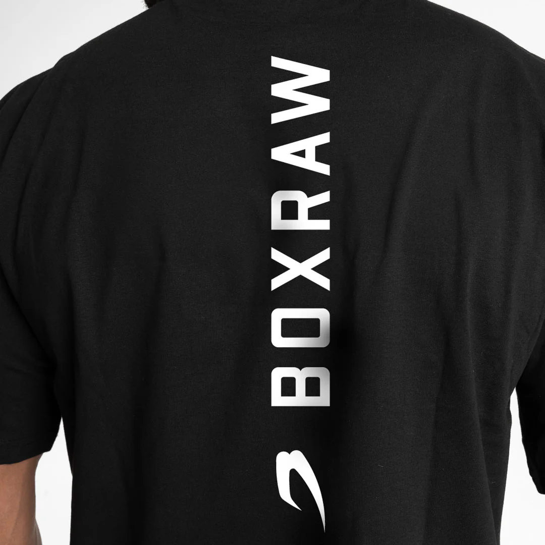 T-shirt Boxraw Lineal Oversize Black  - Image 9