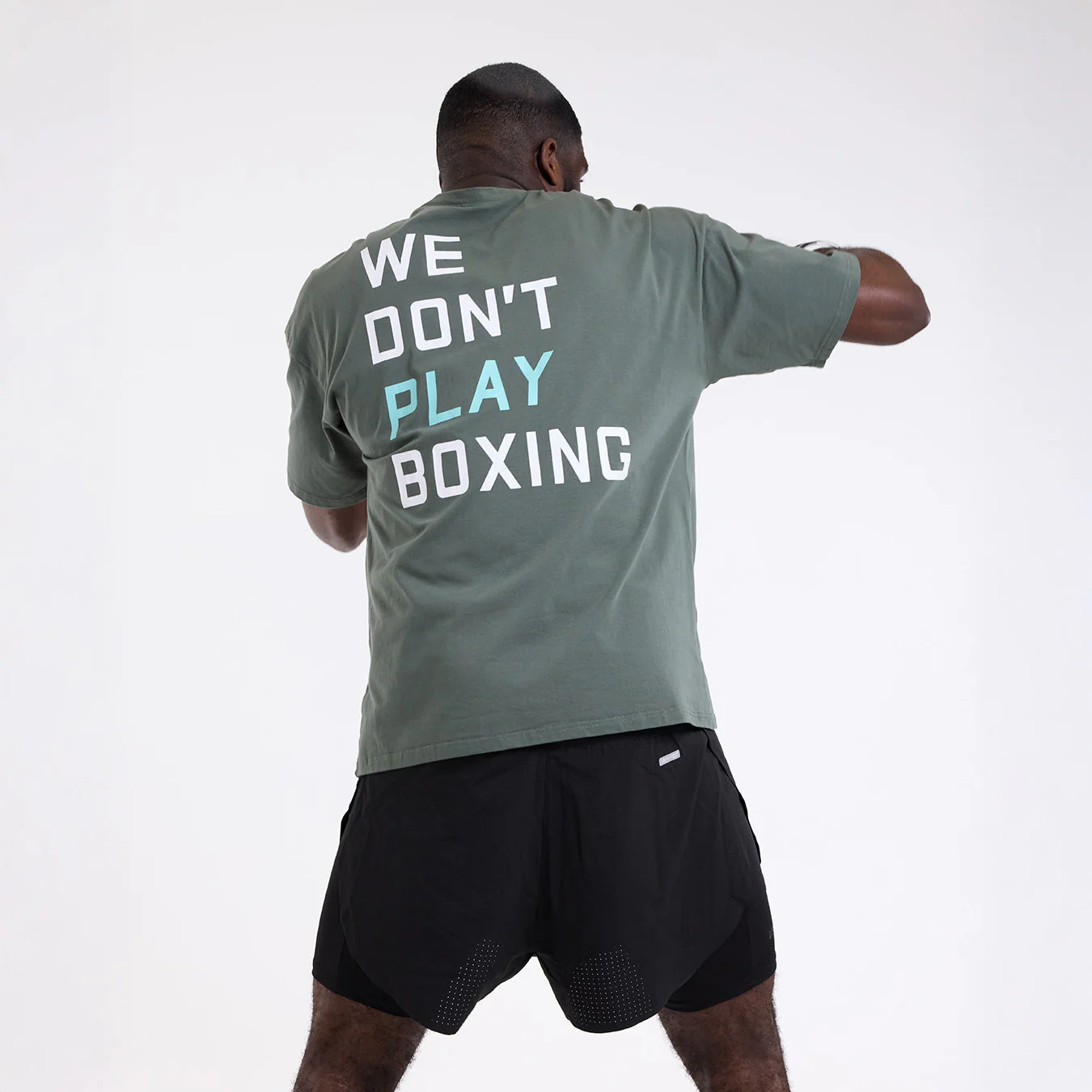 T-shirt Boxraw We Don't Play Boxing Oversize Green  - Image 6
