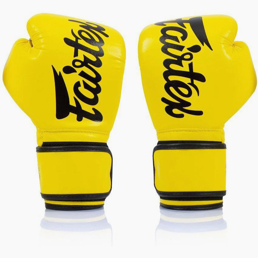 Thai boxing gloves Fairtex BGV14 Yellow  - Image 2