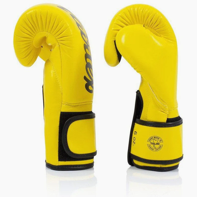 Thai boxing gloves Fairtex BGV14 Yellow  - Image 3