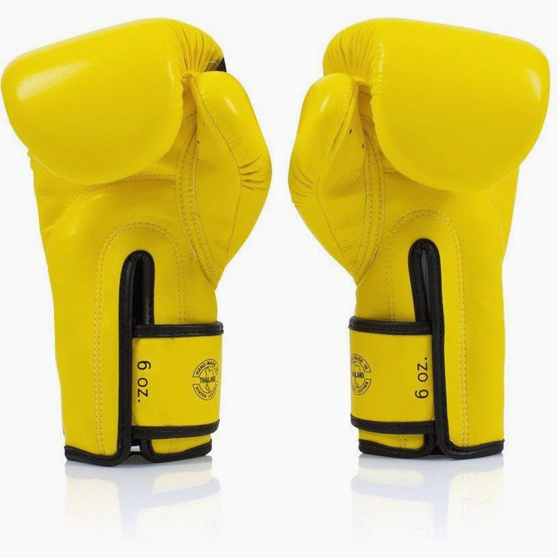 Thai boxing gloves Fairtex BGV14 Yellow  - Image 4