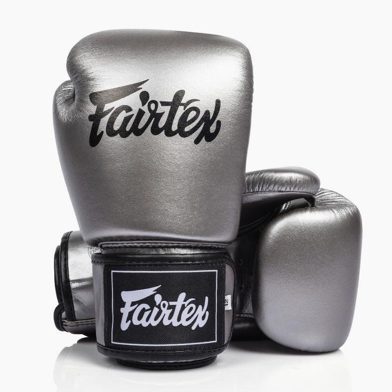 Thai boxing gloves Fairtex BGV1C-Plus Gun Metallic 