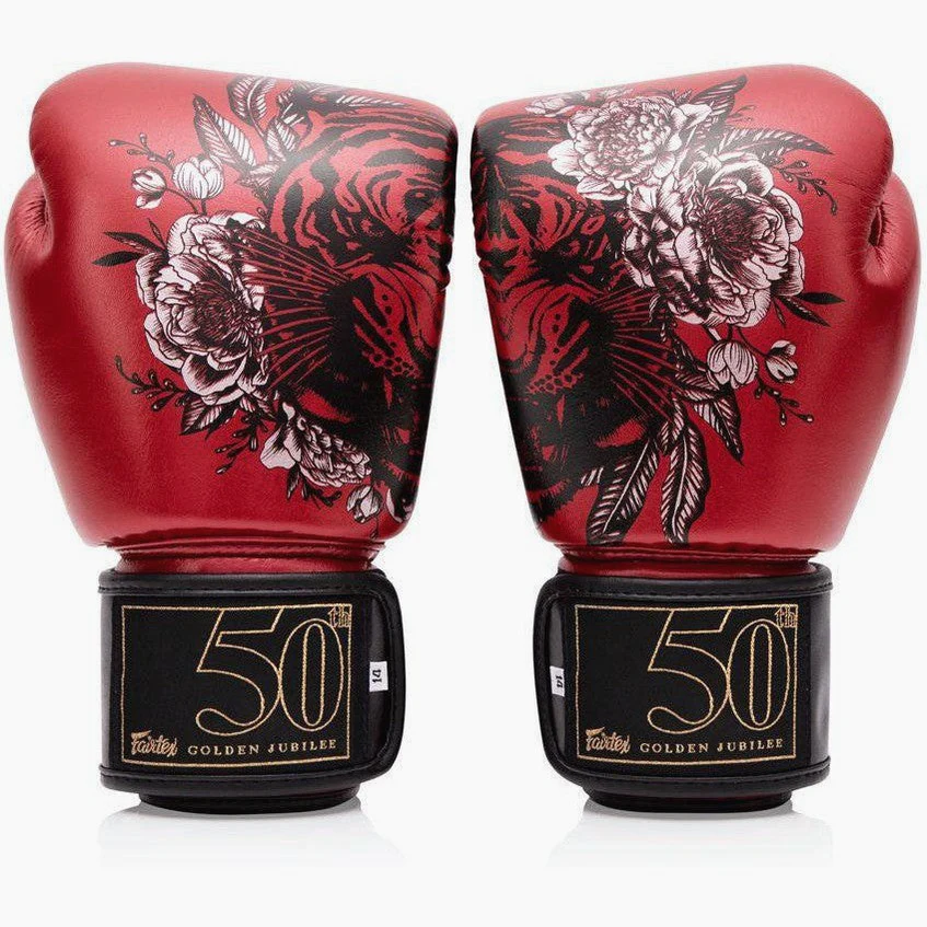 Thai boxing gloves Fairtex Golden Jubilee - Image 2