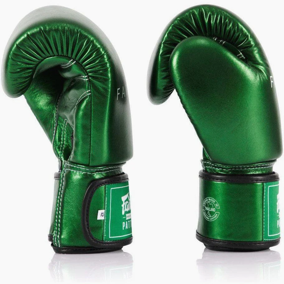 Thai boxing gloves Fairtex Metallic BGV22 Green  - Image 3