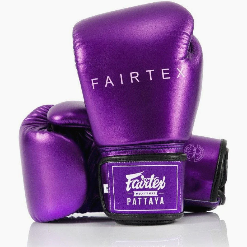 Thai boxing gloves Fairtex Metallic BGV22 Purple 