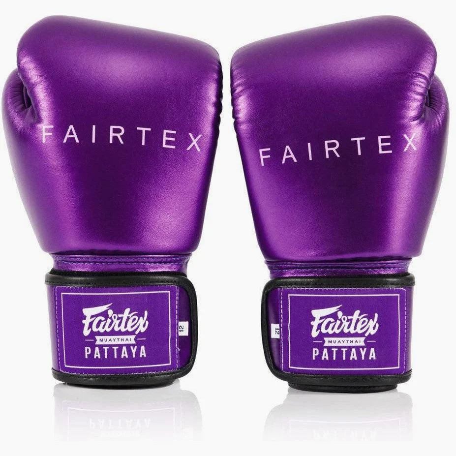 Thai boxing gloves Fairtex Metallic BGV22 Purple  - Image 2