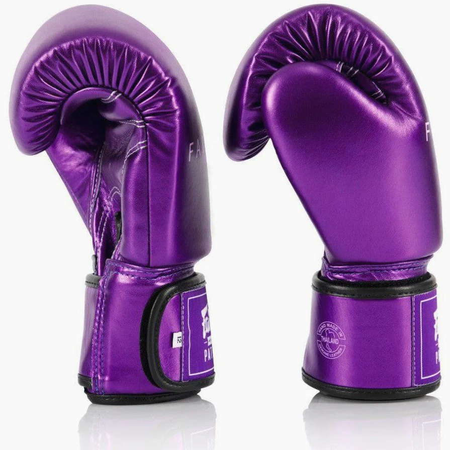 Thai boxing gloves Fairtex Metallic BGV22 Purple  - Image 3
