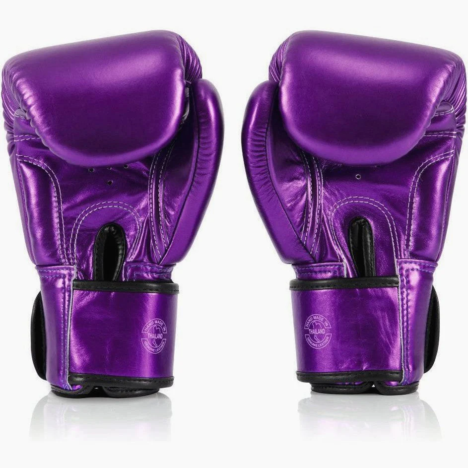 Thai boxing gloves Fairtex Metallic BGV22 Purple  - Image 4