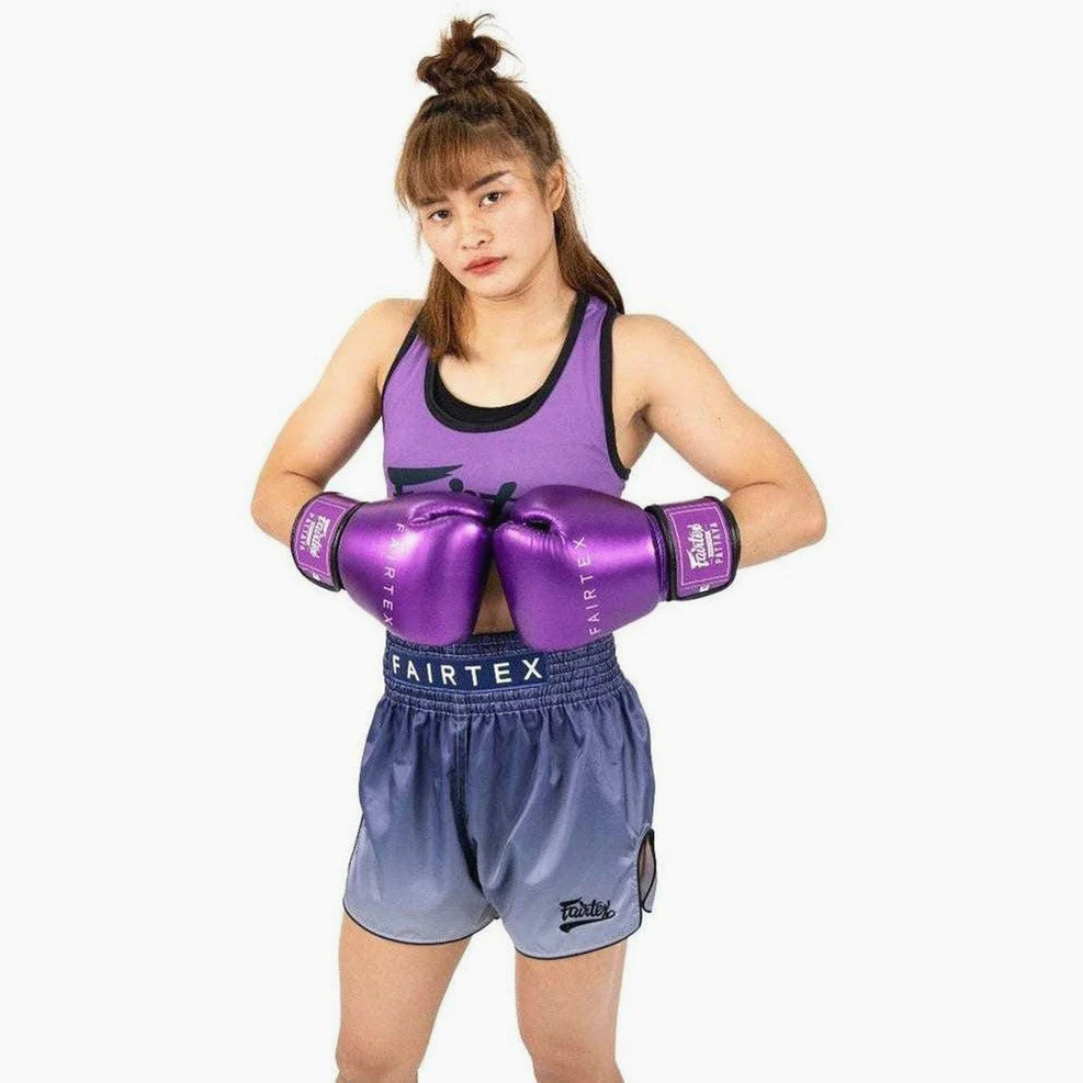 Thai boxing gloves Fairtex Metallic BGV22 Purple  - Image 5