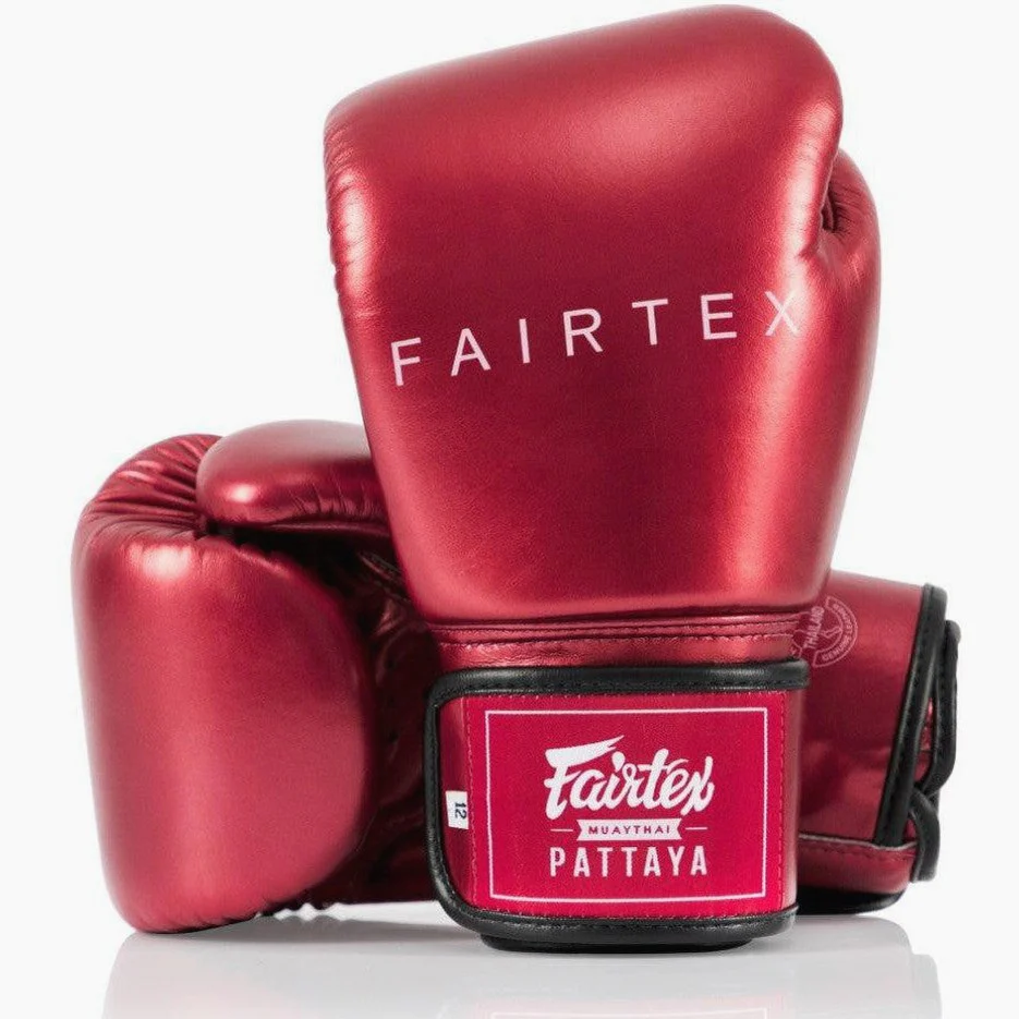 Thai boxing gloves Fairtex Metallic BGV22 Red 