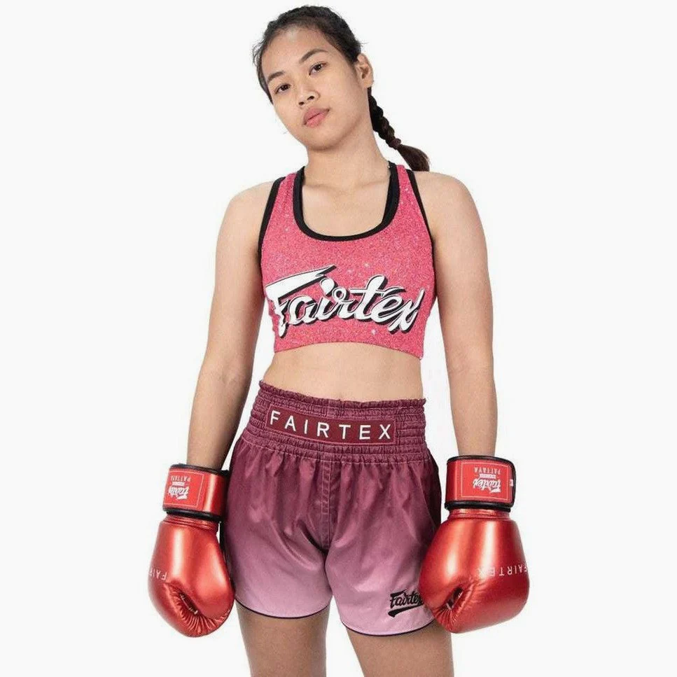 Thai boxing gloves Fairtex Metallic BGV22 Red  - Image 5