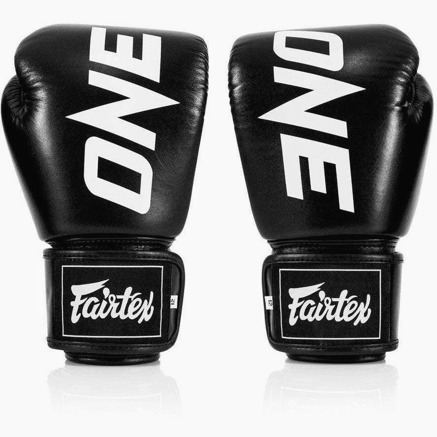Thai boxing gloves Fairtex ONE Black  - Image 2